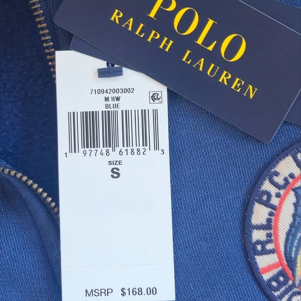 Polo Ralph Lauren Vintage Fit RLPC Deep Sea Fishing 1/4 Zip Sweatshirt NWT Small